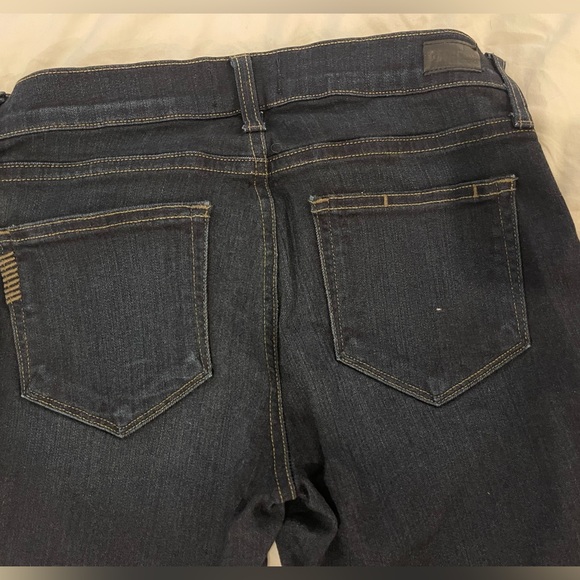 Paige Skinny Maternity Jeans, dark blue wash with elastic side panels - Picture 5 of 5